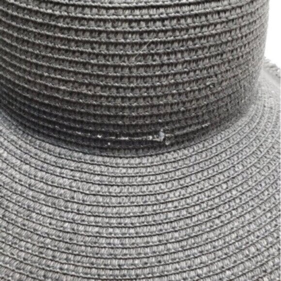 Torrid Black Paper Straw Beach Hat Floppy Small Medium - Picture 7 of 12